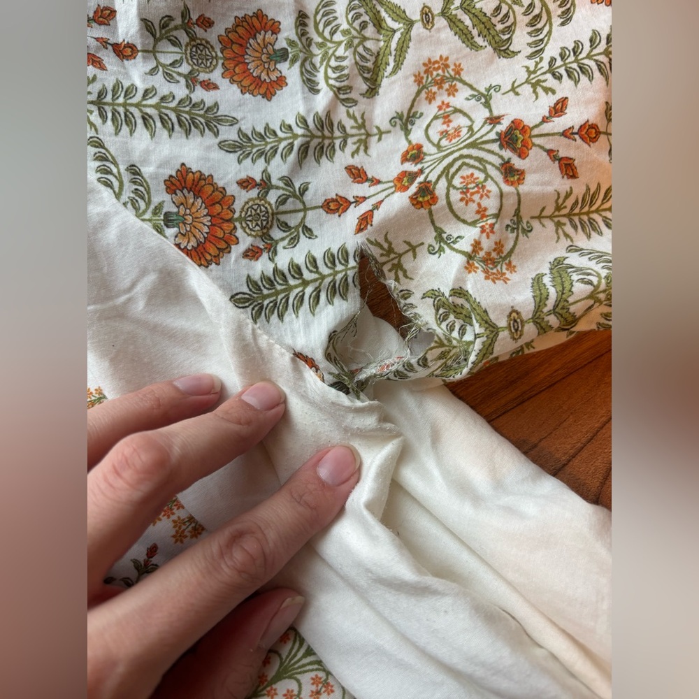 Anthropologie Button Down Eleanora Maxi ShirtDress Botanical Motif XL Needs TLC - Picture 5 of 6